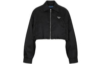 PRADA Cropped Bomber Jacket Black