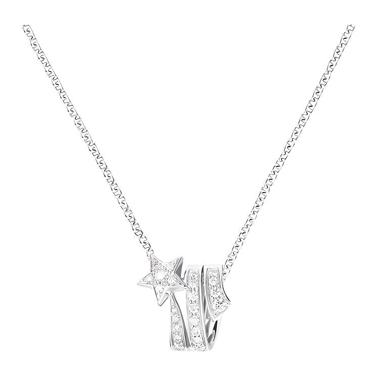CHANEL 18K White Gold Diamonds Necklaces Women's
