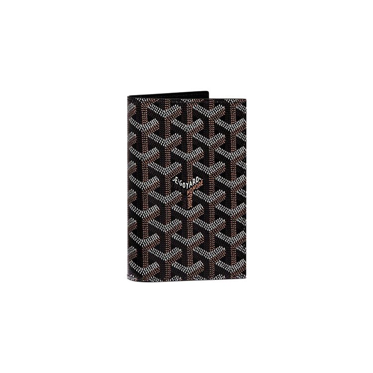 GOYARD Grenelle Cow Leather Card Holders Passport Holders Unisex Black