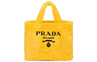 PRADA Plush Handbag Unisex Yellow