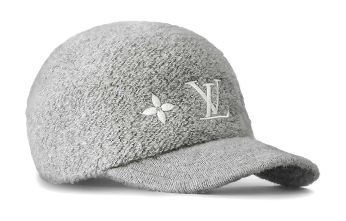 LOUIS VUITTON Wool Polyamide Baseball Caps Women's Gray