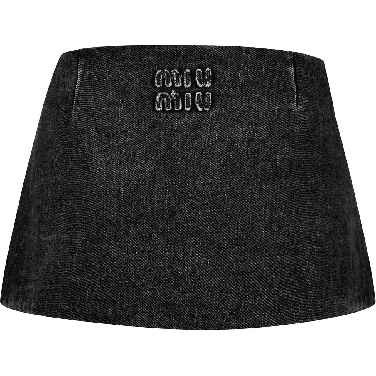 MIU MIU Denim Short Skirts Women's Dark Gray