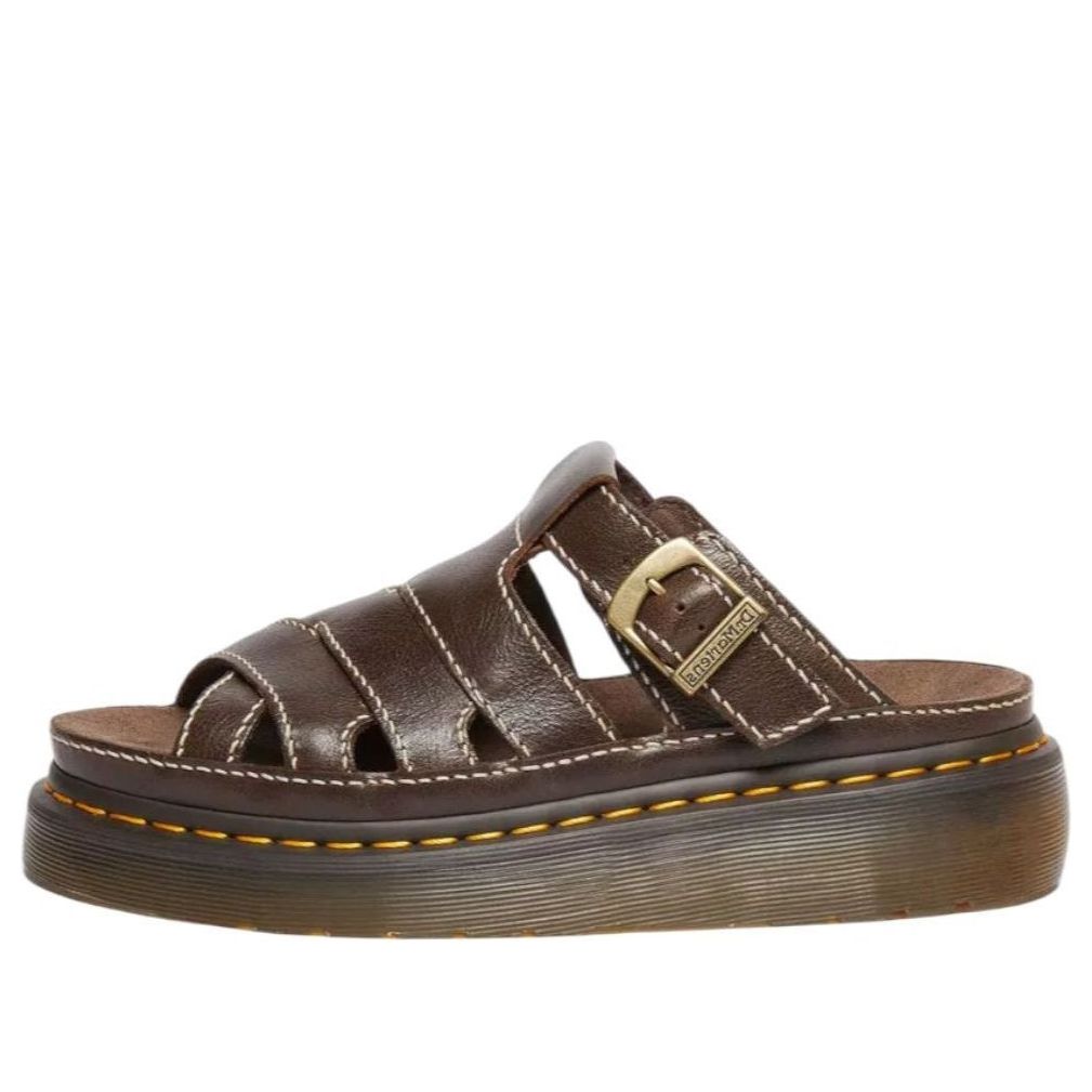 Dr. Martens Maxxy Slide Rogue Leather 'Brown' 40529200