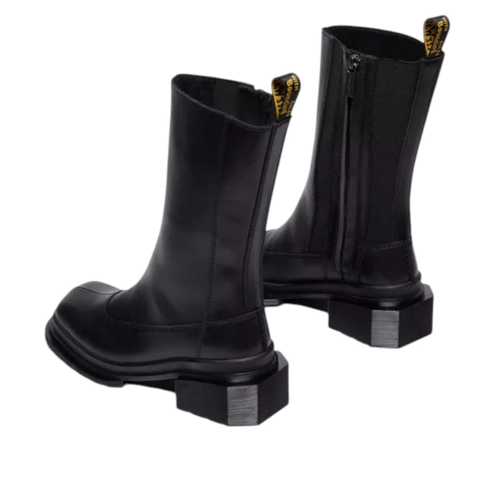 (WMNS) Dr. Martens Maybole Hi Square Toe Chelsea Boots 'Black' 41993001