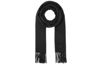 PRADA Logo Detailed Fringed Knitted Scarf
