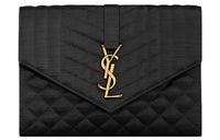 SAINT LAURENT Polyamide Clutch Regular Women's Black