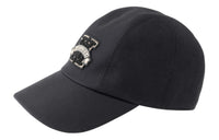 HERMES Cotton Baseball Caps Unisex Black