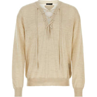 PRADA Criss Cross V Neck Knit Sweatshirt