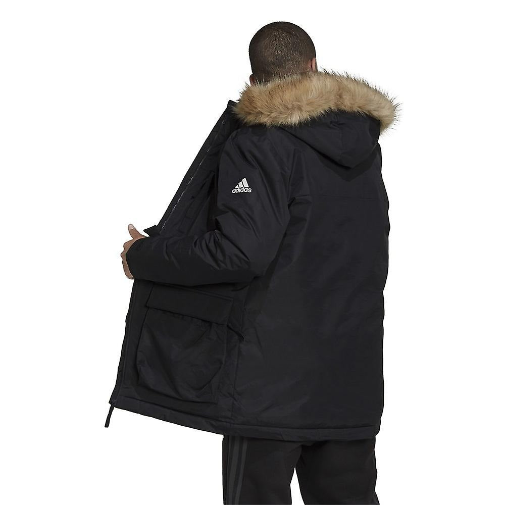 adidas Utilitas Hooded Parka Jacket Asia Sizing 'Black' GT1699
