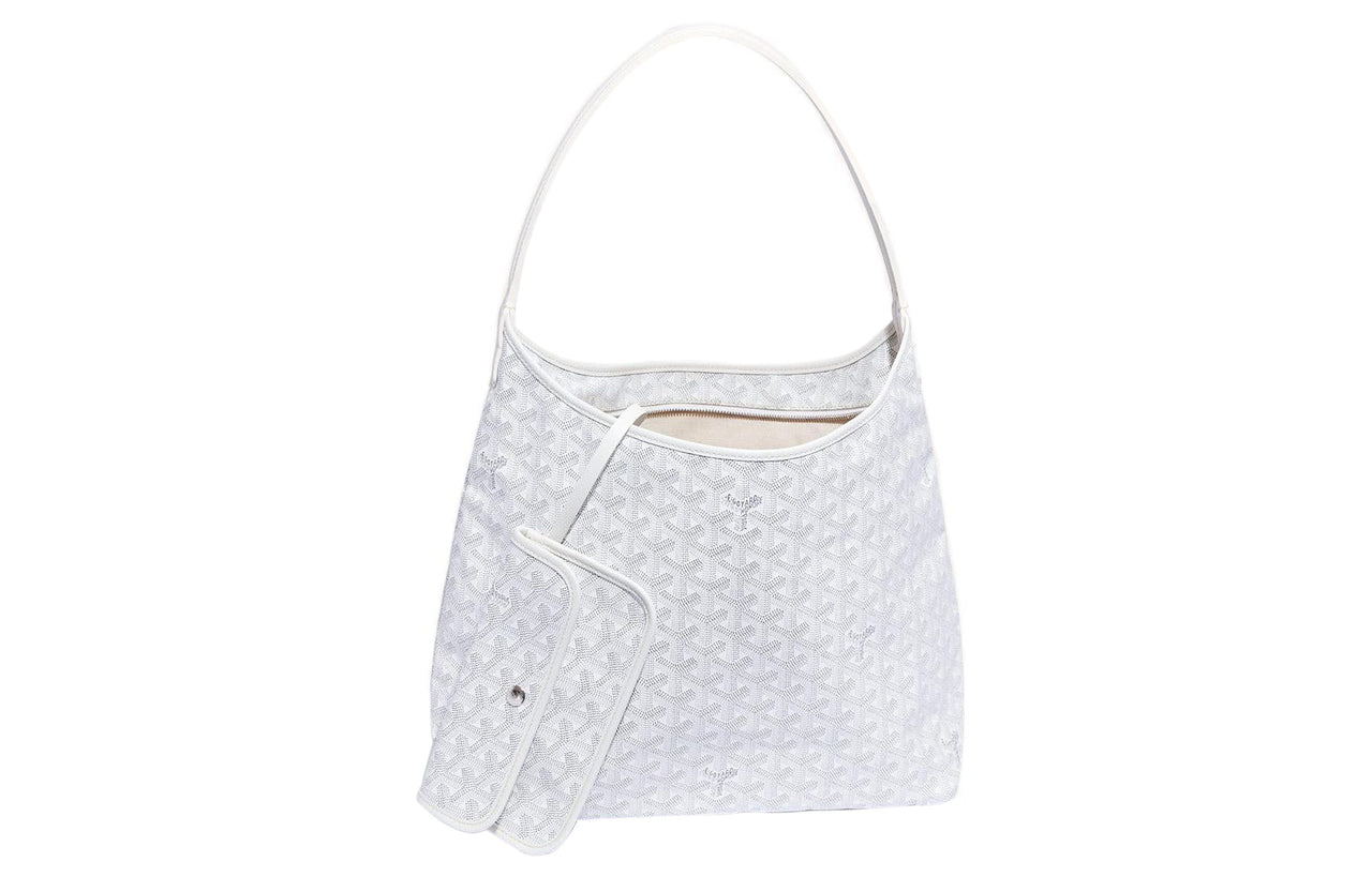 GOYARD Bohème Hobo Canvas With Leather Shoulder Bag Combo Bag Shoulder Bag Women's White