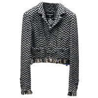 CHANEL Jackets Coats Women's Black White