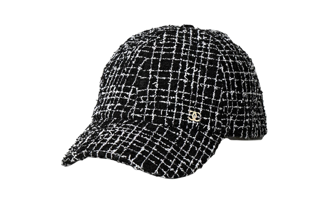 CHANEL Cotton Polyamide Baseball Caps Women's Black