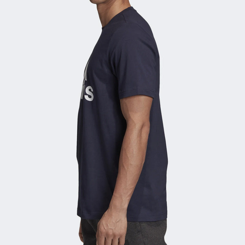 adidas MH BOS Tee Round-neck Short-sleeve Tee Men Dark Blue FT0095