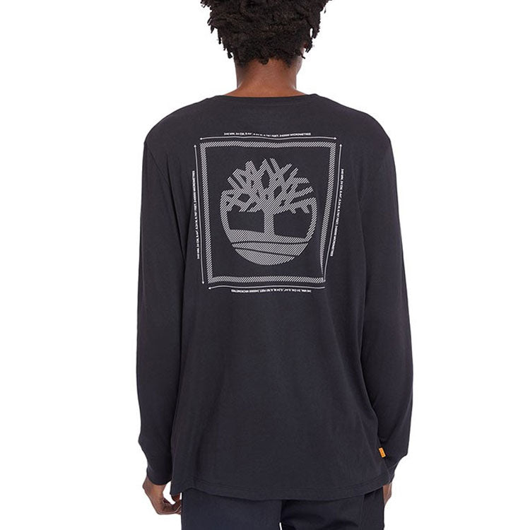 Men's Timberland Casual Printing Round Neck Long Sleeves Black A2A2Z001