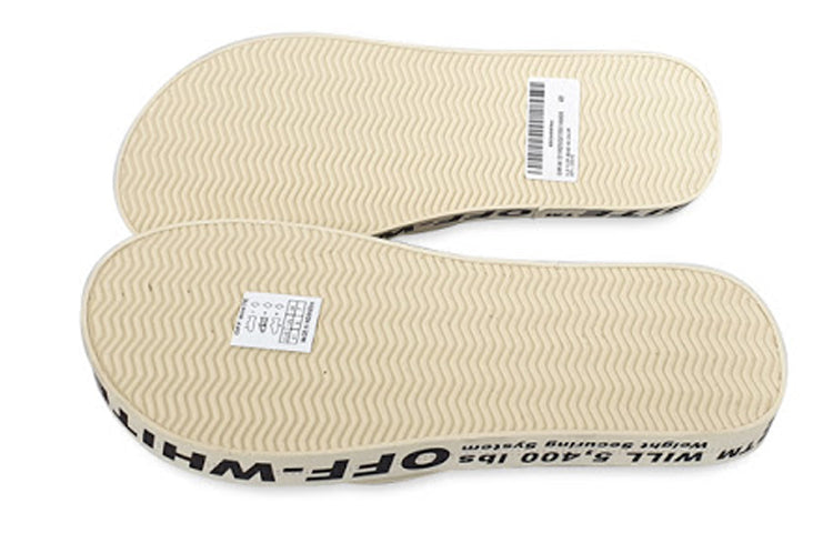 Off-White Beach Alphabet Thick Sole White Flip-Flops OMIA131R20D270014800
