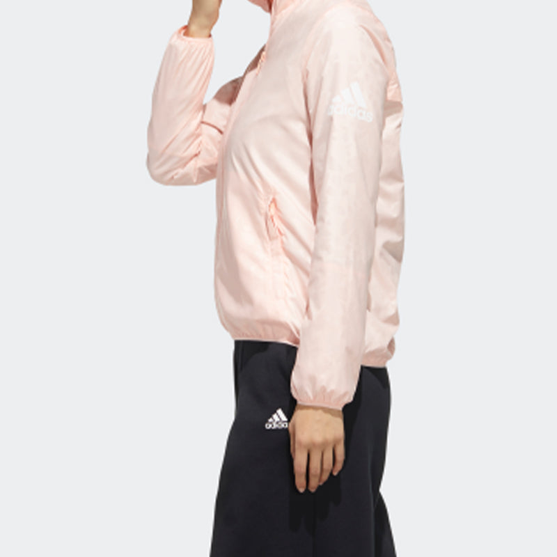 (WMNS) adidas Alphabet Logo Flower Sports Hooded Jacket Pink FM9305