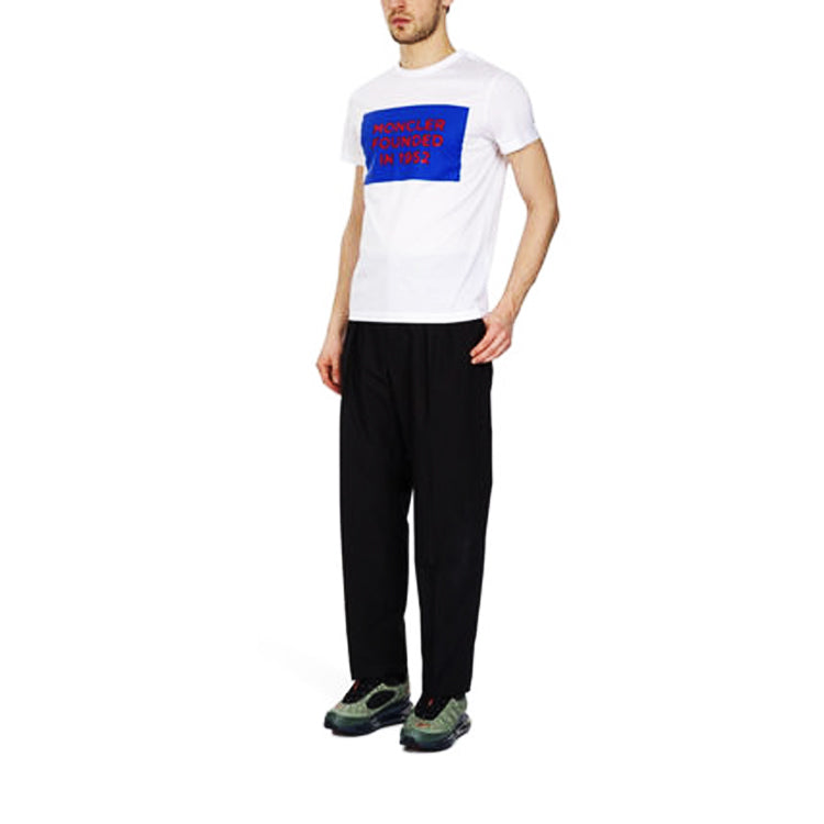 Moncler Alphabet Print Cotton For Men White 0918C746108390Y001