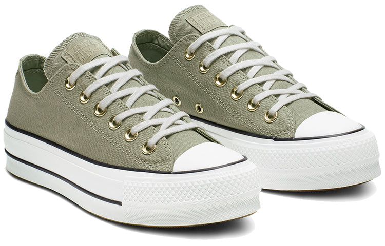 (WMNS) Converse Chuck Taylor All Star Platform Low Top Thick Sole Green 'Gray White' 564998C