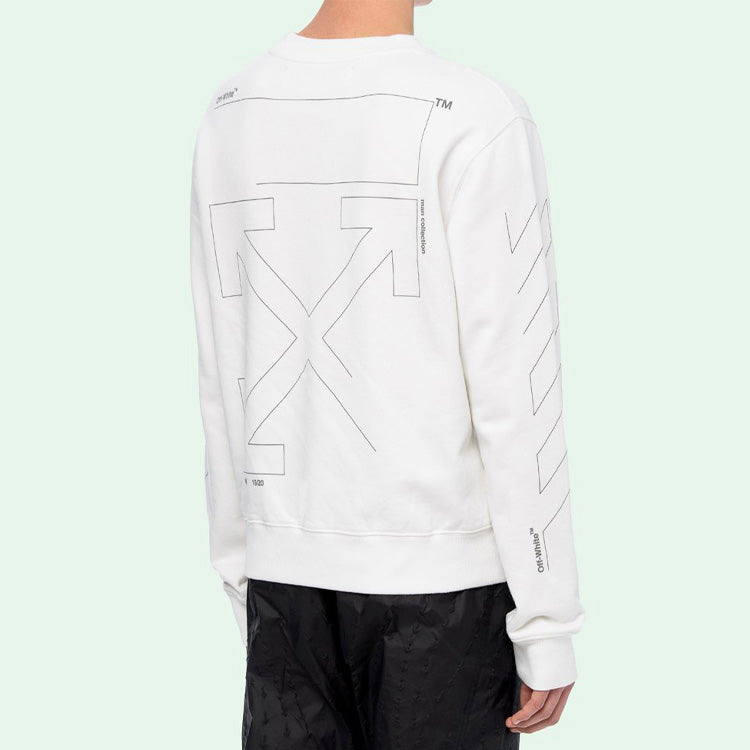 Off-White Unfinished 3M Arrow Crew Neck Sweater OMBA025E19E300030191