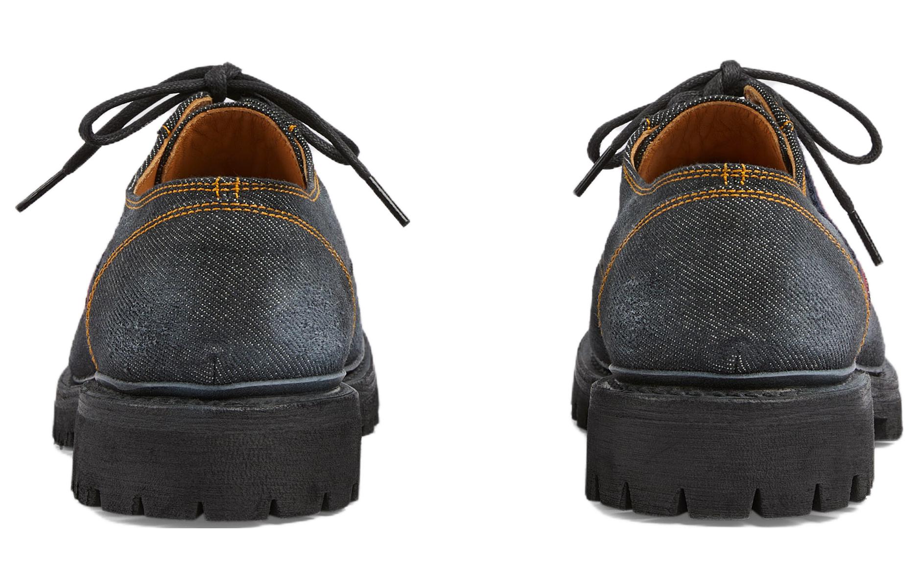 Gucci Denim Derby Shoes 'Navy' 761990-FACG0-1098