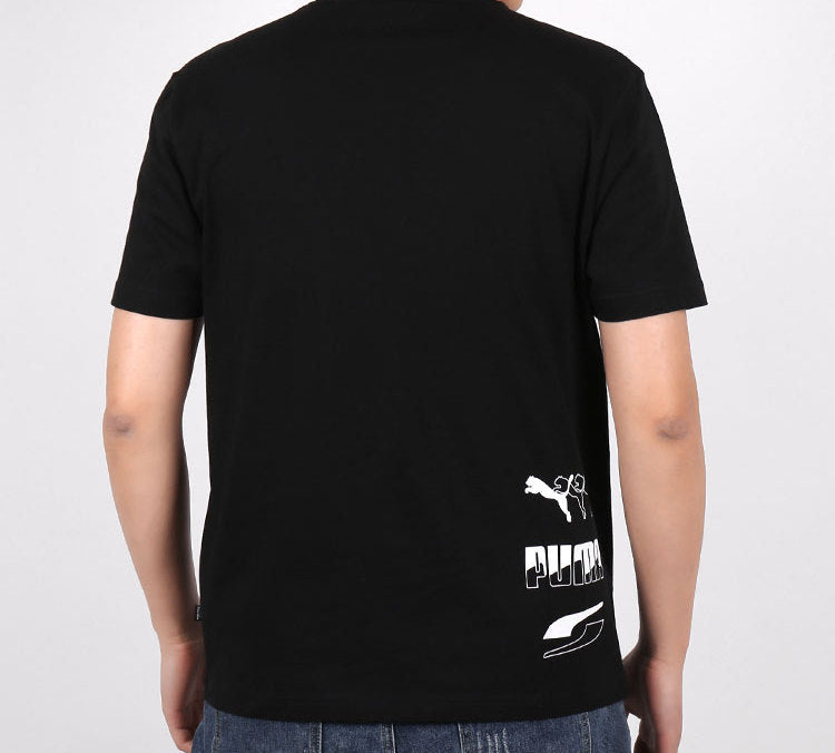 PUMA Rebel Tee Round Neck Short Sleeve Black 583871-01