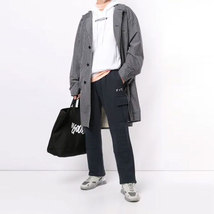 Off-White Fw20 Logo Print Patch Detail Track Pants OMCH017E20FLE0014501