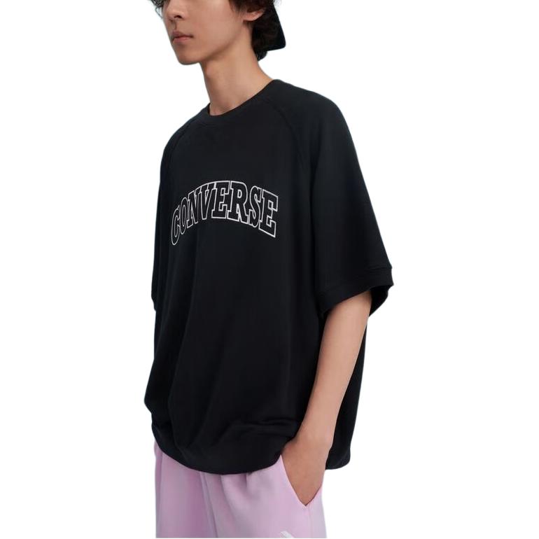 Converse Retro Chuck Crew T-shirt Asia Sizing 'Black' 10026428-A01