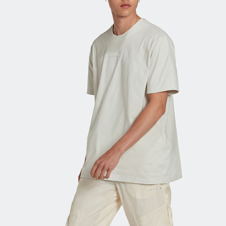 Men's adidas originals Ess Tee Solid Color Sports Round Neck Short Sleeve Gray T-Shirt HK2723