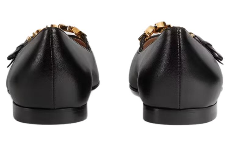 (WMNS) Gucci Ballet Flat 'Black' 674772-C9D10-1000