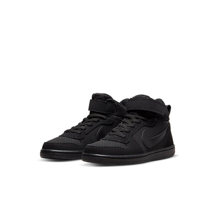 (GS) Nike Court Borough Mid 'Triple Black' 870026-001