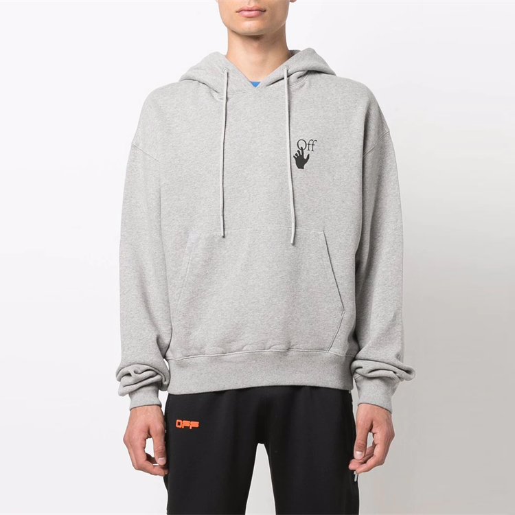 Men's Off-White FW21 Arrow Printing Pullover Gray OMBB037F21FLE0050810