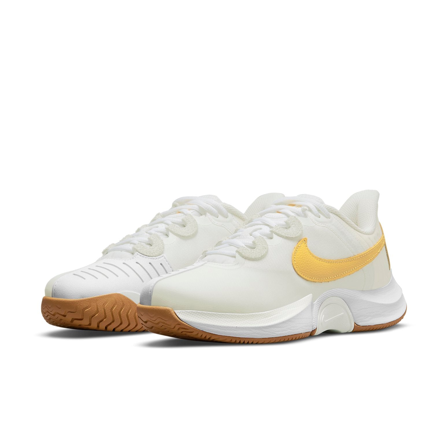 (WMNS) Nike Court Air Zoom GP Turbo Tennis Shoes White/Orange CK7580-155