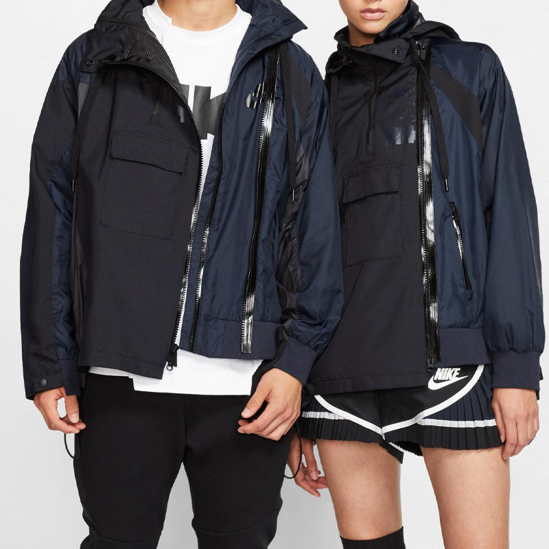 (WMNS) Nike x sacai Double-Zip Jacket 'Black Dark Obsidian' CD6297-010