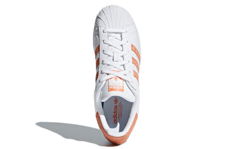 (WMNS) adidas originals Superstar Skate shoes 'White Orange' CG5462