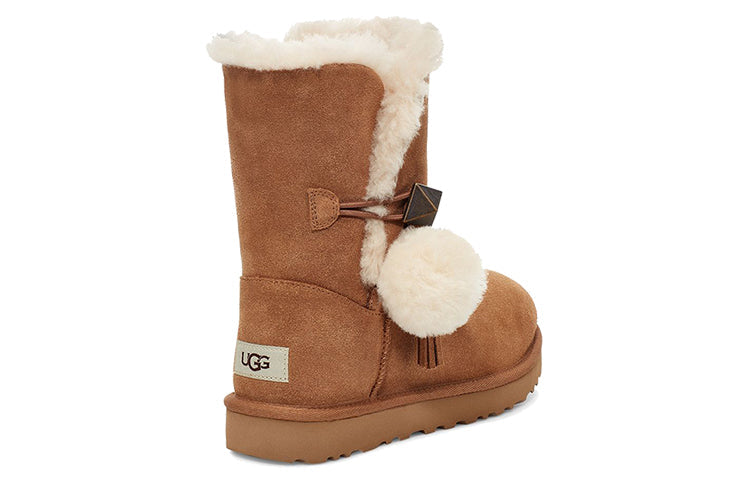 (WMNS) UGG Lillian Pom Pom 'Brown' 1119050-CHE