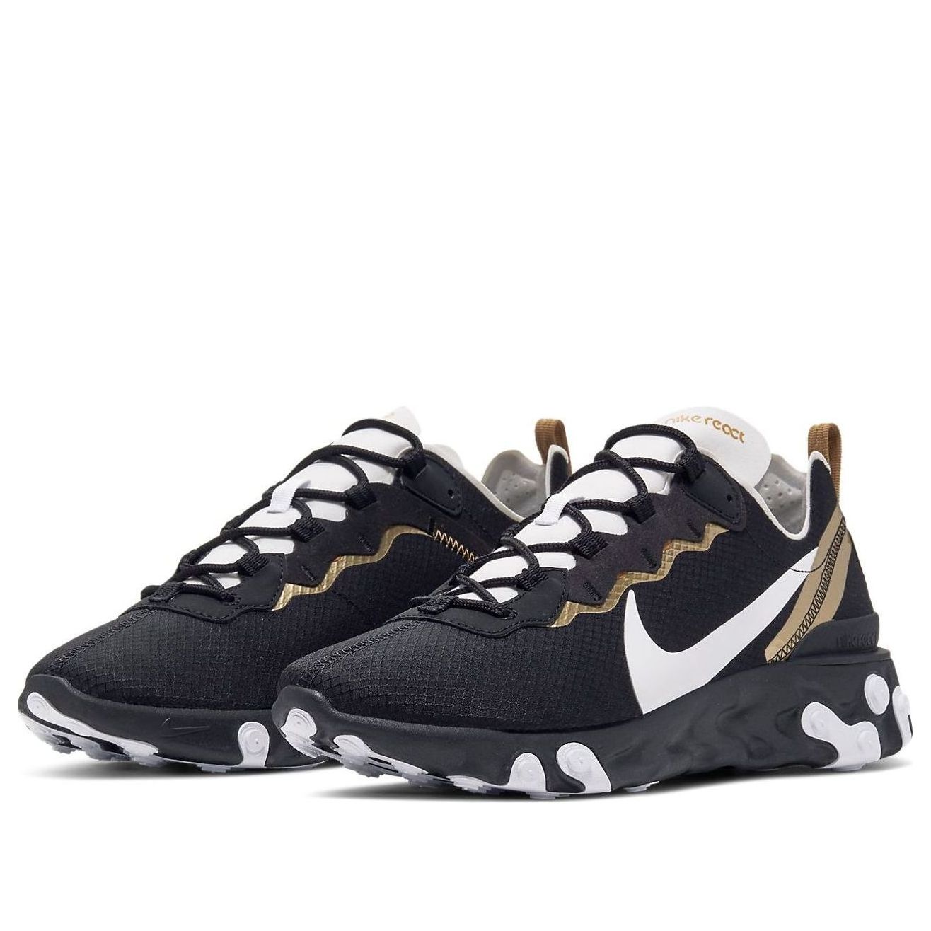 Nike React Element 55 SE 'Black Metallic Gold' CT1590-001