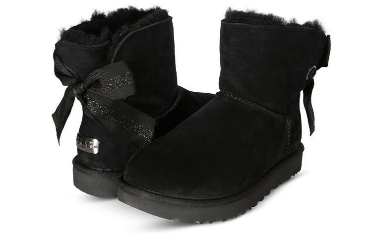 (WMNS) UGG Mini Bailey Bow 1100212-BLK