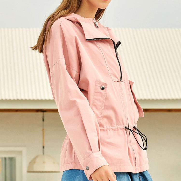 (WMNS) FILA Hooded Sports Woven Jacket Pink Red F11W018704F-PK