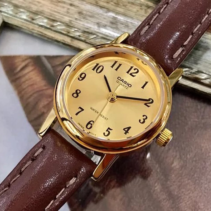 Casio Analog Watch 'Gold Brown' MTP-1095Q-9B1
