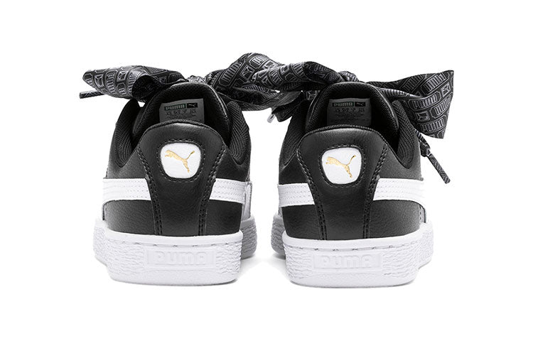 (WMNS) PUMA Basket Heart Reinvent 'Black White' 369935-02