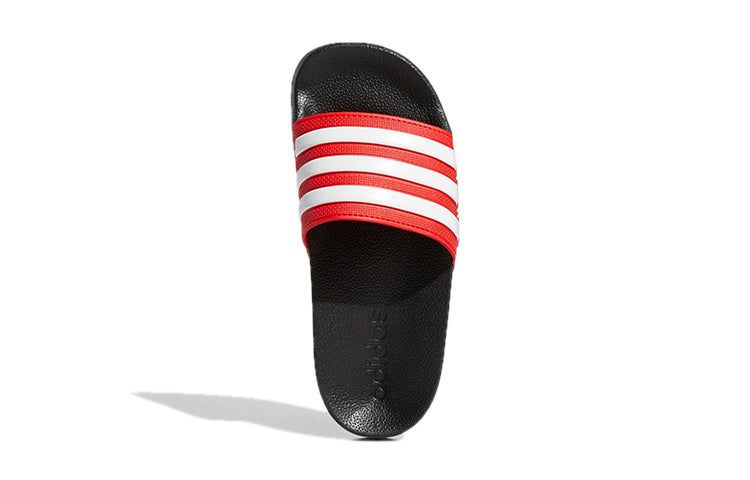 (GS) adidas Adilette Shower Slides J 'Black Vivid Red' FY8844