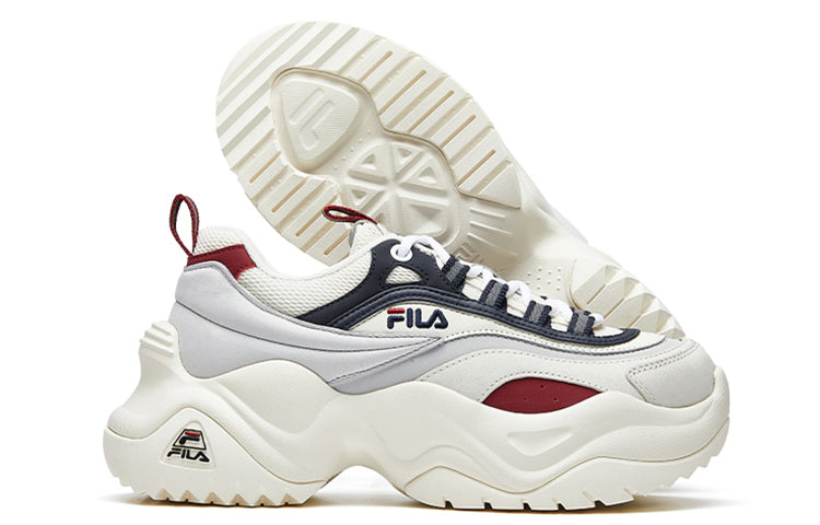(WMNS) FILA Pose Ray Flatform Chunky Shoes 'White Navy Red' T12W014201FSV