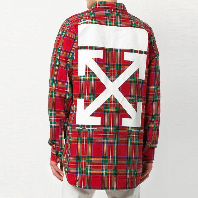 Off-White check shirt Men's Tartan Shirt Red OMGA001S187870129901