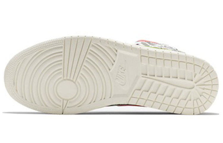(GS) Air Jordan 1 Mid 'All Over Logos' 554725-143