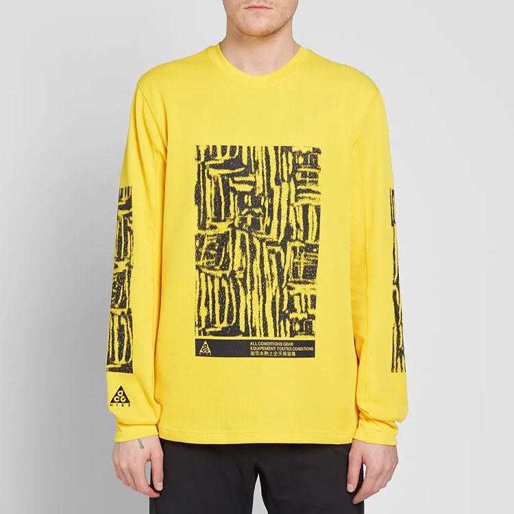 Nike LS ACG Waffle Printing Long Sleeves Yellow BQ3450-728