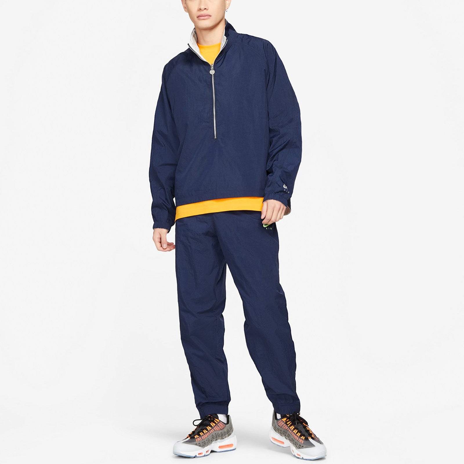Nike Air x Kim Jones Double-Sided Windproof Reflective Logo Jacket Unisex Blue/White DC9985-100