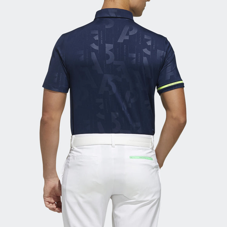 Men's adidas S/S Polo Golf Sports Short Sleeve polo Navy Blue FJ3830