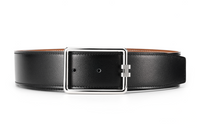 HERMES -- Leather Belts Men's Black/Gold Width: 3.8cm