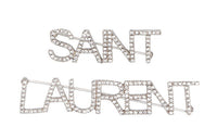 SAINT LAURENT Logo Embellished Brooch