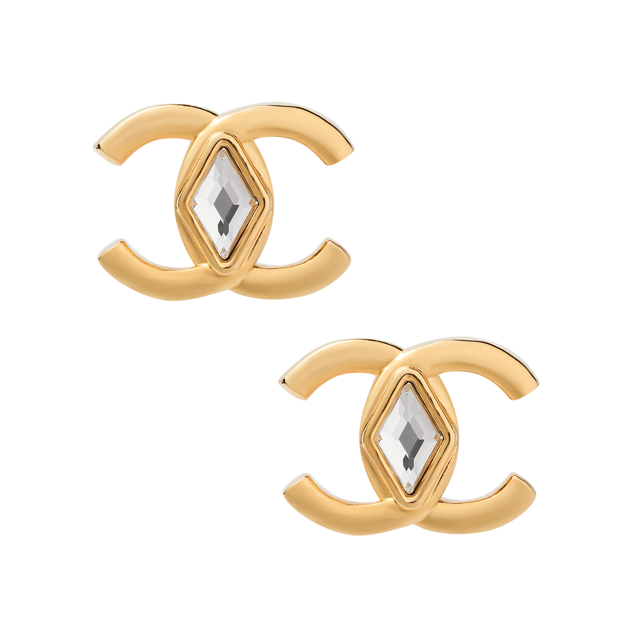 CHANEL Metal Earrings Women's Gold